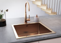 18 Inch Gold Undermount Stainless Steel Kitchen Sink Tight Radius Curved Corner 16G