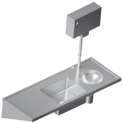 Factory Wholesale Hospital Workstation Sluice Hopper Sinks Stainless Steel Hot Selling 1600x560mm Waste Disposal Sink For Clinic Laboratory