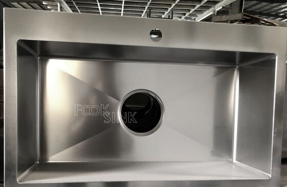 Popularny koreański styl Top Mount Umywalka 860x520mm Wyróżnione zlewy kuchenne z 185mm otworem odwadniającym Honeycomb Nano Umywalka odporna na zadrapania Ss304 Złożona zlew do mieszkania mieszkalny