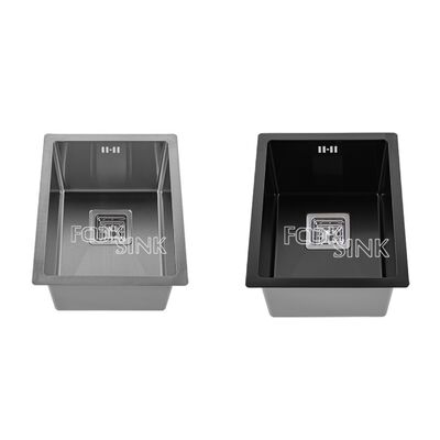 Wysokiej jakości, nowoczesny, ręcznie robiony, mały zlewozmywak ze stali nierdzewnej 304, pogrubiony, jednokomorowy, nano czarny, kuchenny, wielofunkcyjny, do baru i kampera