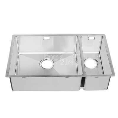 New Design 16/18Gauge 29''X20''Inch Double Bowl Kitchen Sinks Stainless Steel Pvd Golden Sink Basins Smart Sink For Apartment Popular USA & Canada Fregadero De Cocina