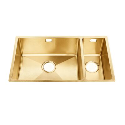 New Design 16/18Gauge 29''X20''Inch Double Bowl Kitchen Sinks Stainless Steel Pvd Golden Sink Basins Smart Sink For Apartment Popular USA & Canada Fregadero De Cocina