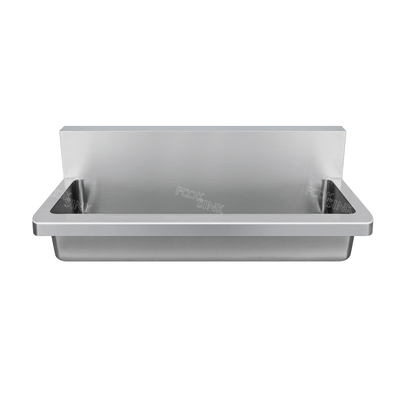 Zmywarka przemysłowa 1800x435mm 304 Zmywarki ze stali nierdzewnej Do fabryki Szkoły Szczotkowane wykończenie ścienne Zmontowane 304 Łatwo czyszczone Metalowe Wymywalne Łazienki Lavello